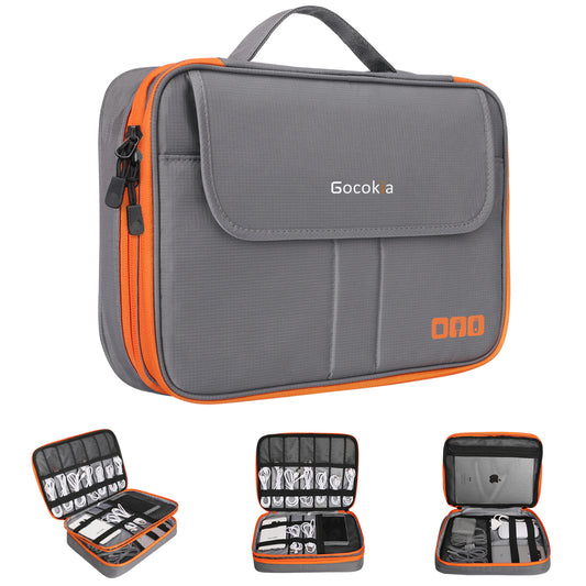 11.6" Double Layer Large Capacity Cable Storage Bag