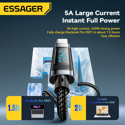 Essager 240W USB Type C To USB C Cable