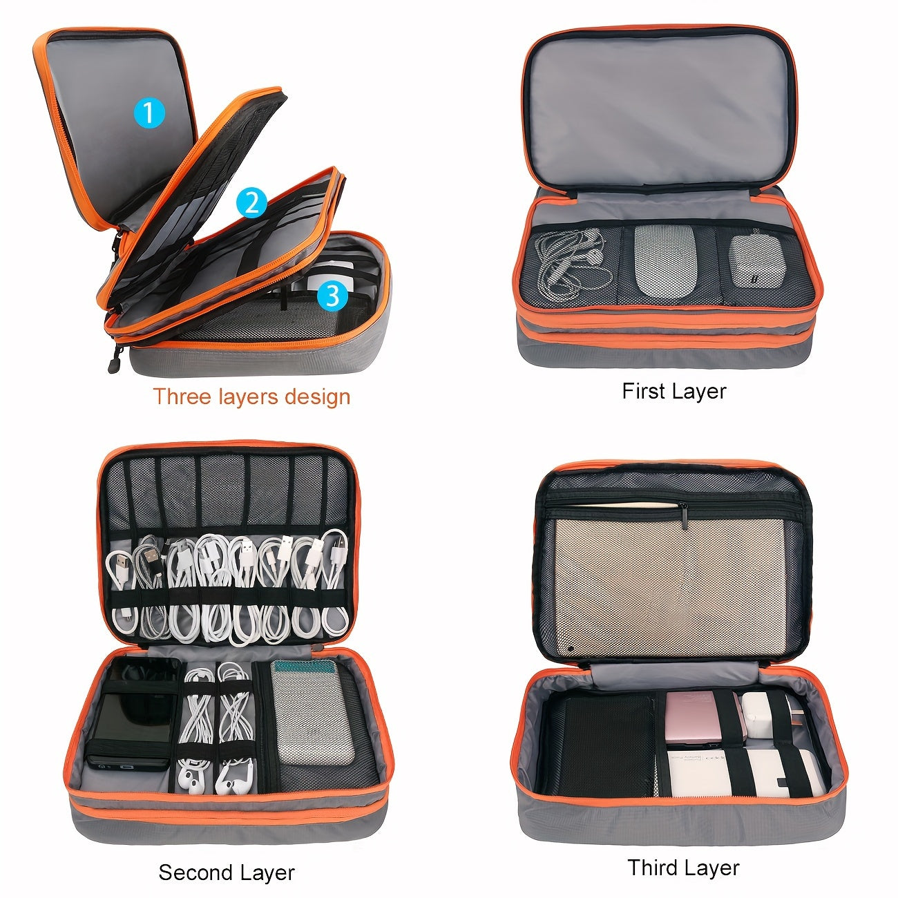 Multi Layer Cable Storage Bag
