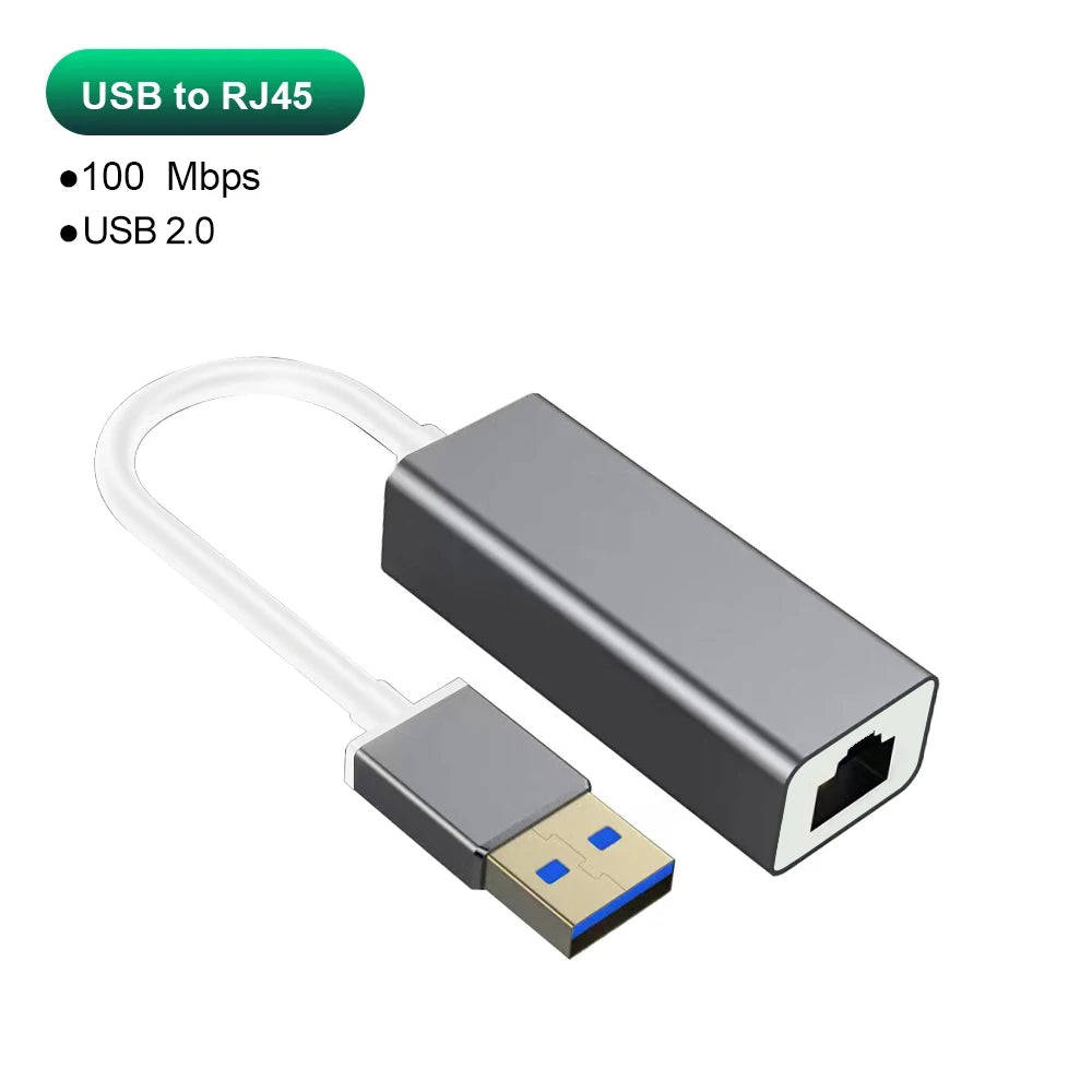 USB-C to Ethernet Adapter – 5Gbps High-Speed LAN