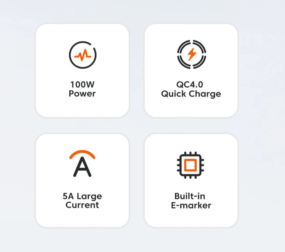 Essager 100W USB Type C To USB C Cable
