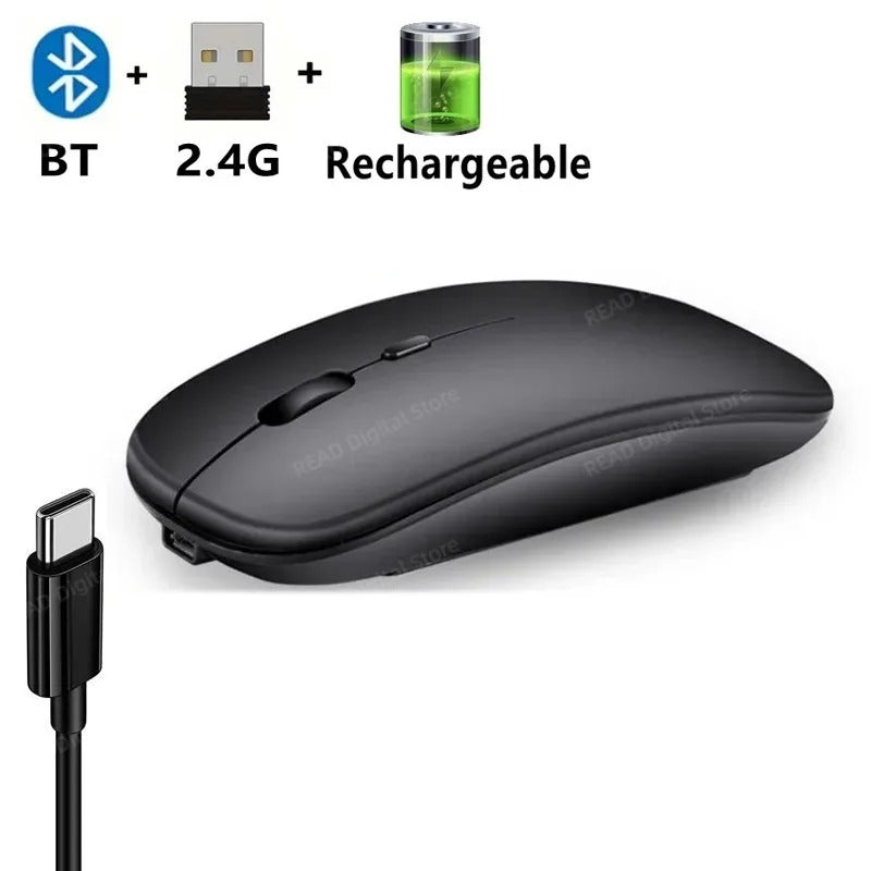 Slim Bluetooth-compatible 2.4G Mouse