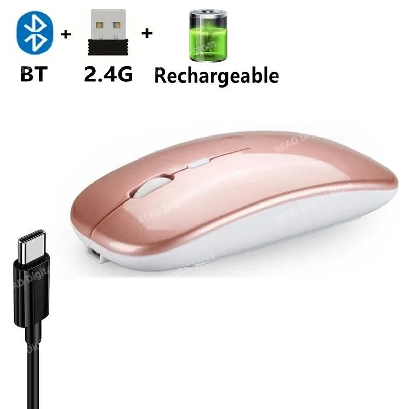 Slim Bluetooth-compatible 2.4G Mouse