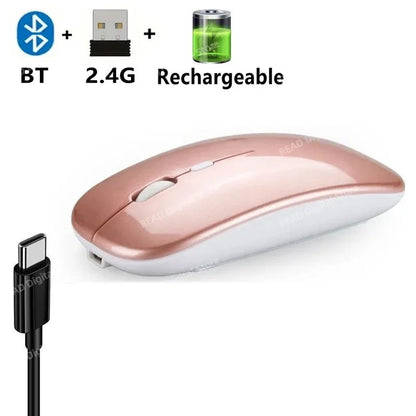 Slim Bluetooth-compatible 2.4G Mouse