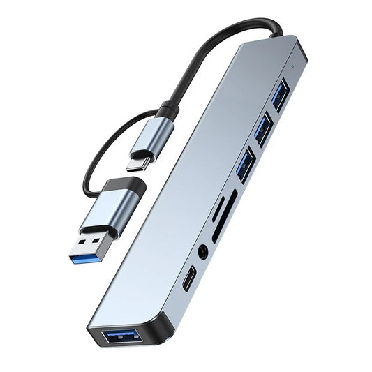 8 in 1 USB +Type C USB hub multi hub