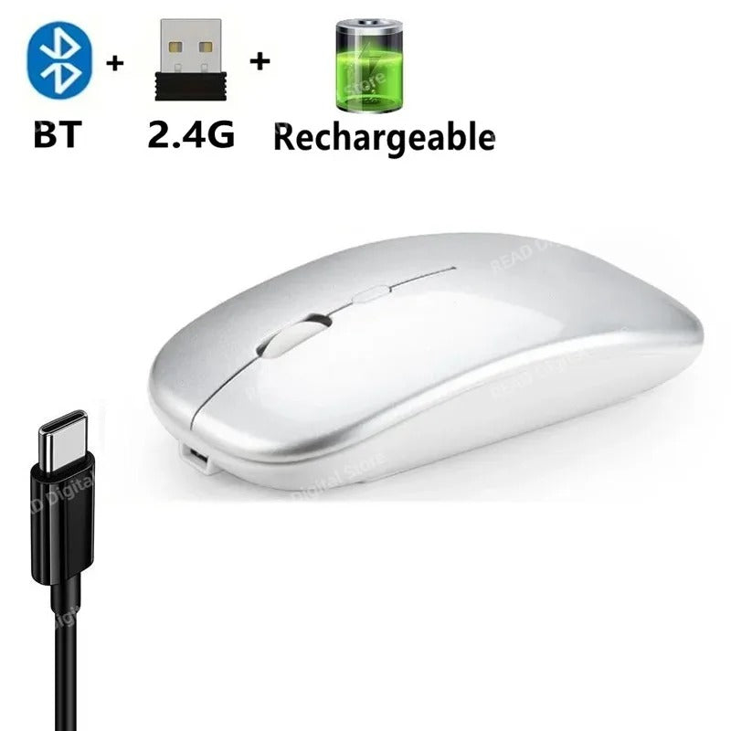 Slim Bluetooth-compatible 2.4G Mouse