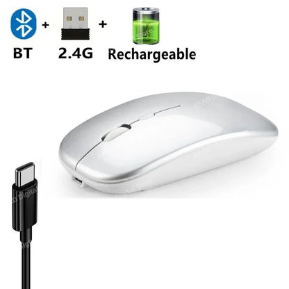 Slim Bluetooth-compatible 2.4G Mouse